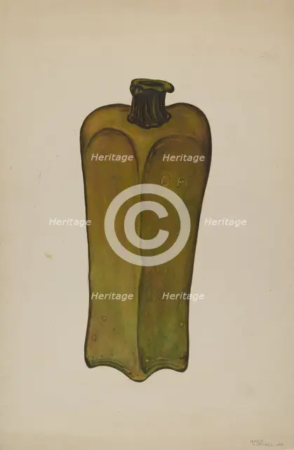 Bottle, 1940. Creator: Marie Lutrell.