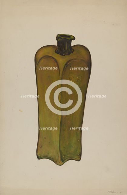 Bottle, 1940. Creator: Marie Lutrell.
