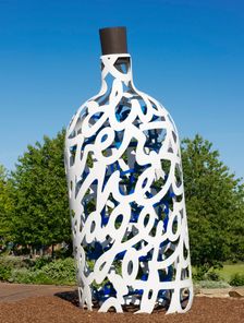 Bottle of Notes sculpture in Centre Square, Middlesborough, 2015. Artist: Alun Bull