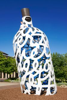 Bottle of Notes sculpture in Centre Square, Middlesborough, 2015. Artist: Alun Bull