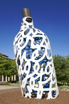 Bottle of Notes sculpture in Centre Square, Middlesborough, 2015. Artist: Alun Bull