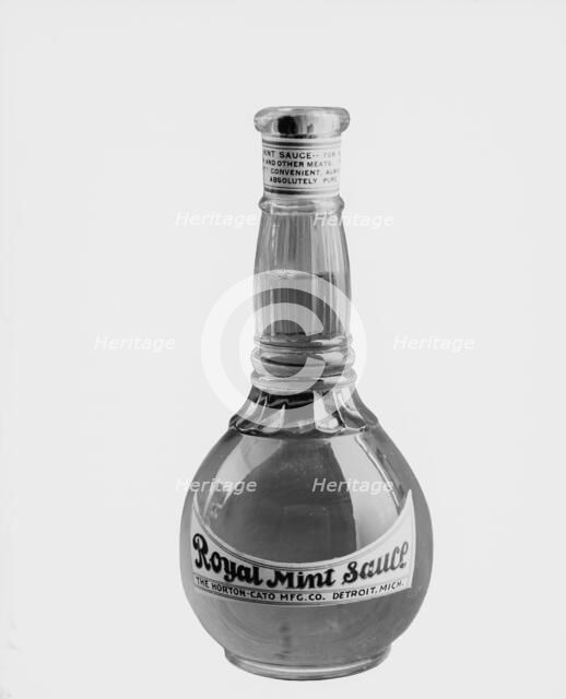 Bottle of Royal Mint Sauce made for Horton-Cato Mfg. Co., between 1900 and 1910. Creator: Unknown.