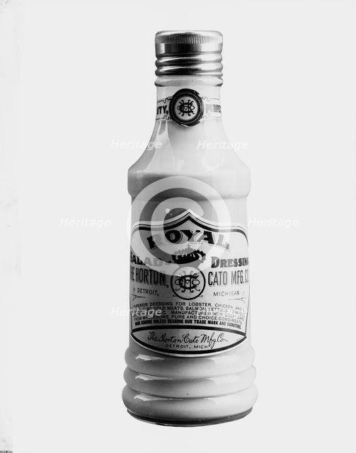 Bottle of Royal Salad Dressing made for Horton-Cato Mfg. Co., between 1900 and 1910. Creator: Unknown.