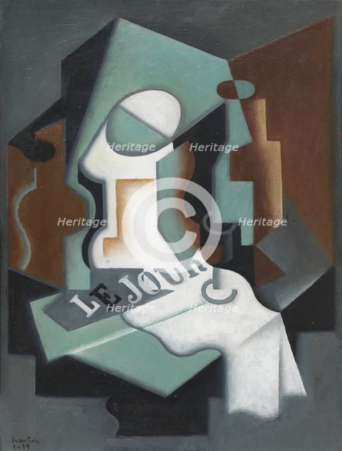 Bottle and Fruit-Dish, 1919. Creator: Juan Gris.