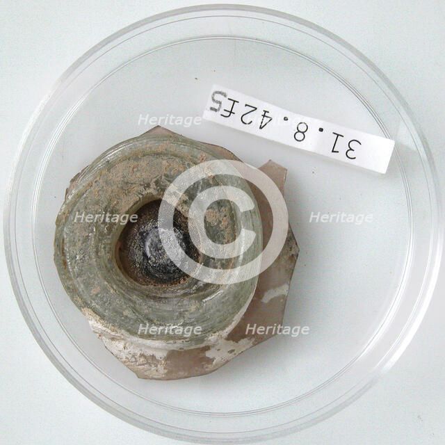 Bottle Base, Coptic, 4th century. Creator: Unknown.