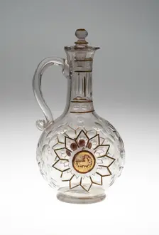 Bottle, Bohemia, c. 1730. Creator: Bohemia Glass