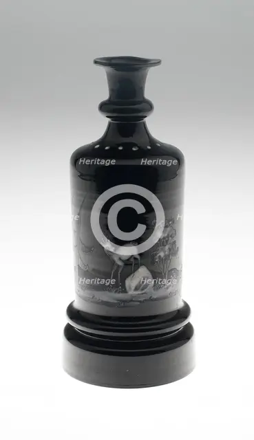 Bottle, Bohemia, c. 1825/40. Creator: Bohemia Glass.