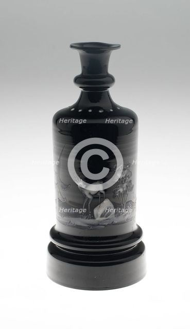 Bottle, Bohemia, c. 1825/40. Creator: Bohemia Glass.