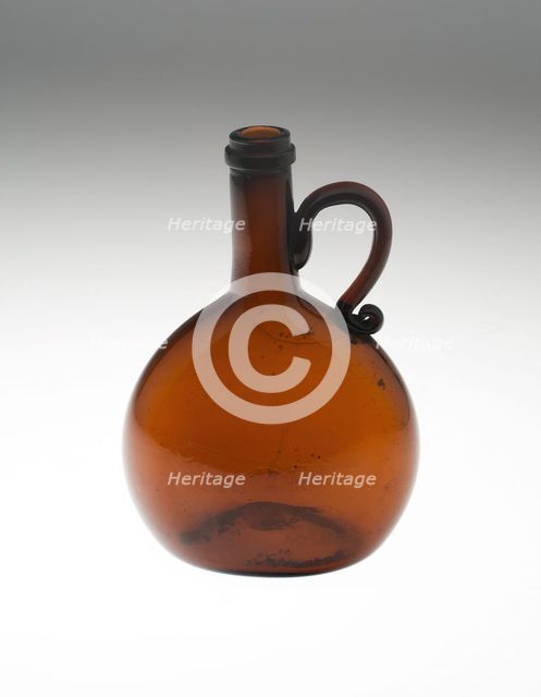 Bottle, Bohemia, c. 1840/50. Creator: Bohemia Glass.