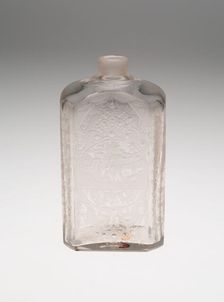 Bottle, Bohemia, Early 18th century. Creator: Bohemia Glass
