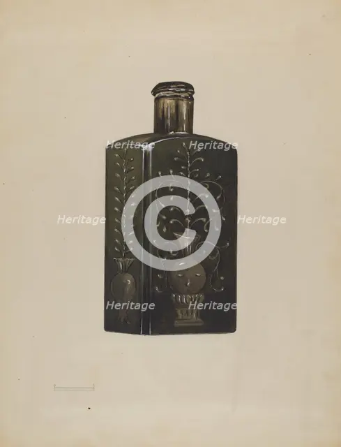 Bottle, c. 1936. Creator: Anna Aloisi.