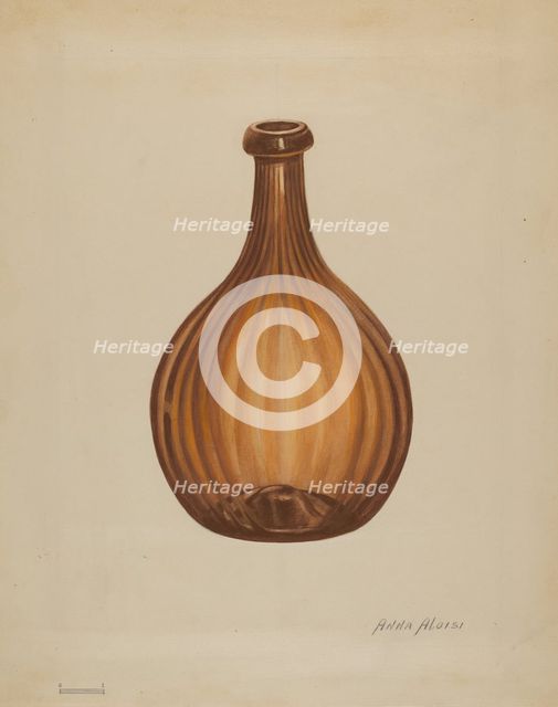 Bottle, c. 1936. Creator: Anna Aloisi.