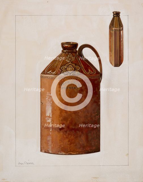 Bottle, c. 1936. Creator: Charles Caseau.
