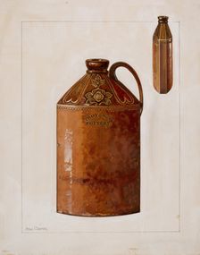 Bottle, c. 1936. Creator: Charles Caseau