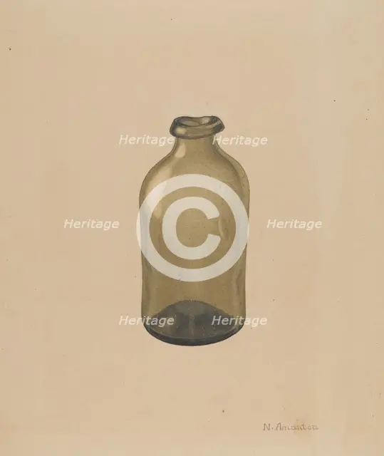 Bottle, c. 1937. Creator: Nicholas Amantea.