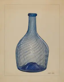 Bottle, c. 1937. Creator: Janet Riza