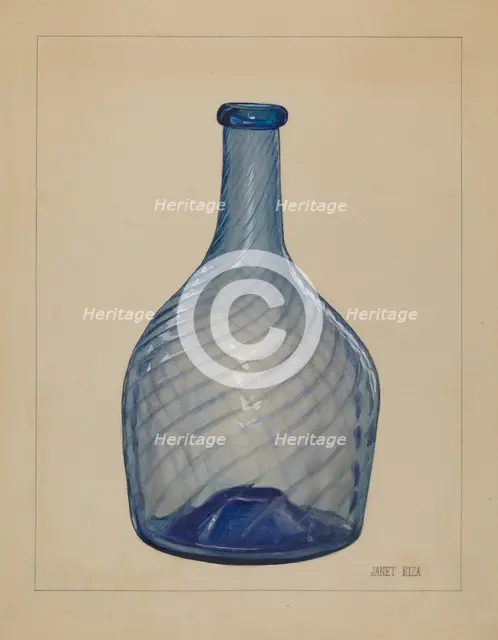 Bottle, c. 1937. Creator: Janet Riza.