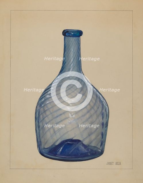 Bottle, c. 1937. Creator: Janet Riza.