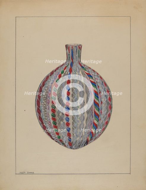 Bottle, c. 1937. Creator: John Dana.