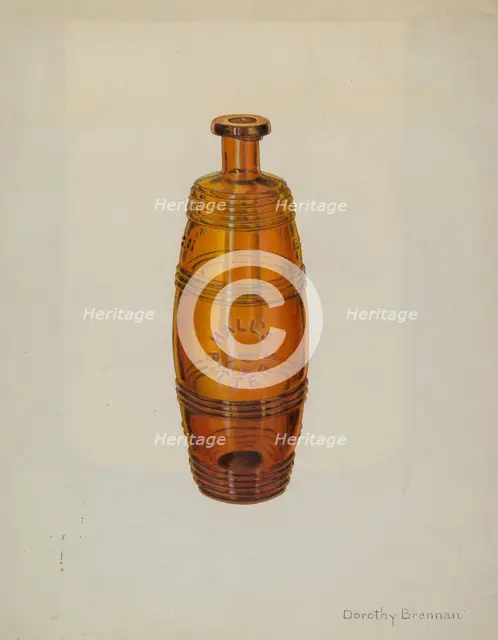 Bottle, c. 1939. Creator: Dorothy Brennan.