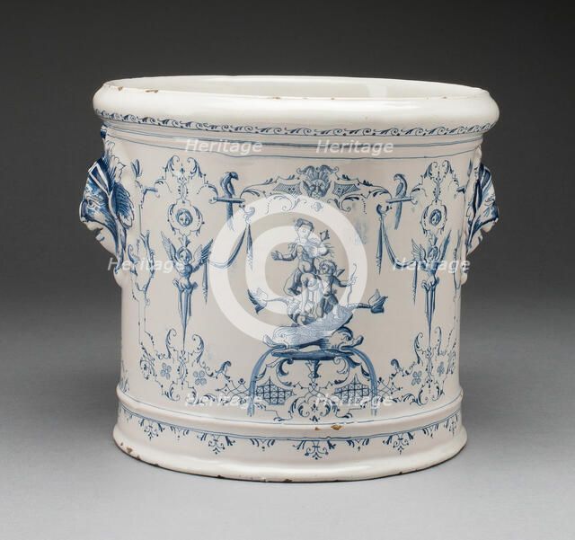 Bottle Cooler, Moustiers-Sainte Marie, 1700/1720. Creator: Clérissy Pottery Factory.