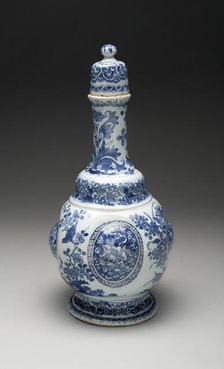 Bottle, Delft, c. 1678/85. Creator: De Griekesche A