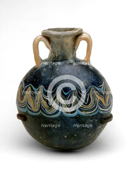 Bottle, Egypt, New Kingdom, late Dynasty 18 or 19, (about 1505-1202 BCE). Creator: Unknown.