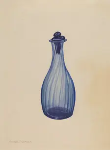 Bottle for Toilet Water, c. 1940. Creator: Joseph Delaney