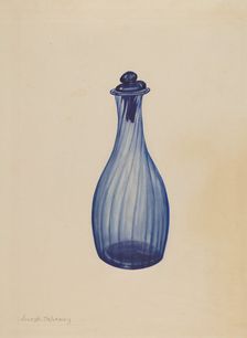 Bottle for Toilet Water, c. 1940. Creator: Joseph Delaney