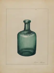Bottle (For Spring Water), c. 1936. Creator: John Fisk