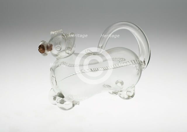 Bottle in the Form of a Pig, Sweden, 19th century. Creator: Unknown.