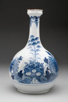 Bottle, Liverpool, c. 1750. Creator: Unknown
