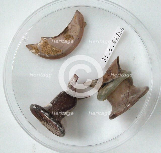 Bottle Rim Fragments, Coptic, 4th century. Creator: Unknown.