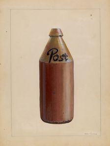 Bottle, Root Beer, c. 1936. Creator: Charles Caseau