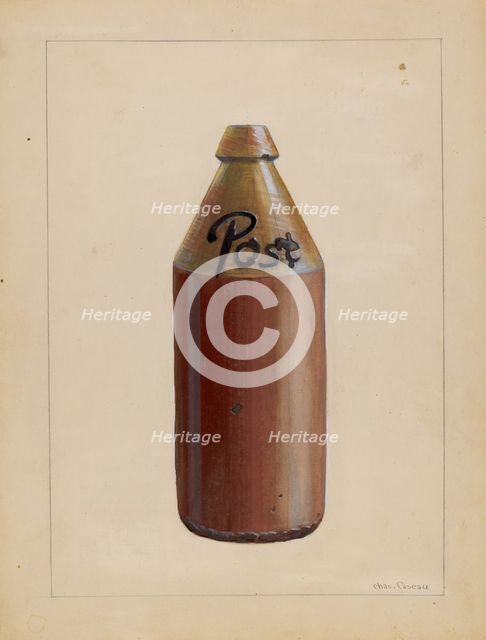 Bottle, Root Beer, c. 1936. Creator: Charles Caseau.