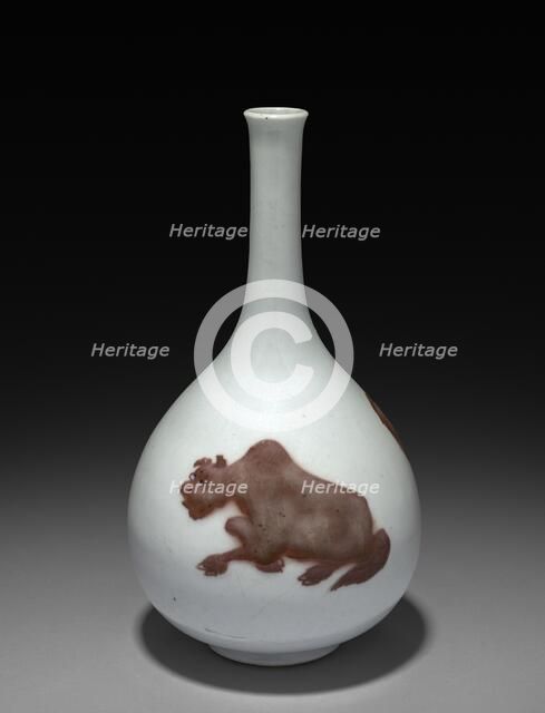 Bottle-shaped Vase, 1662-1722. Creator: Unknown.