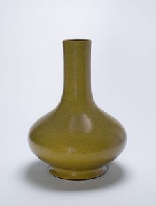 Bottle-Shaped Vase, Qing dynasty (1644-1911), Qianlong reign mark and period (1736-1795). Creator: Unknown