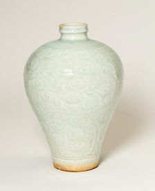 Bottle Vase (Meiping) with Stylized Spirals, Song dynasty (960-1279), 12th/13th century. Creator: Unknown