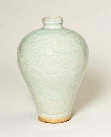 Bottle Vase (Meiping) with Stylized Spirals, Song dynasty (960-1279), 12th/13th century. Creator: Unknown
