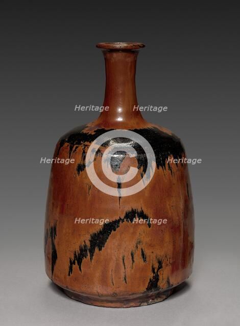 Bottle Vase: Seto Ware, first half of 17th century. Creator: Unknown.