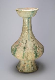 Bottle with Cupped Mouth and Mock Ring Handles, Eastern Han dynasty (A.D. 25-220). Creator: Unknown