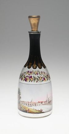 Bottle with a View of Dresden, Dresden, 1814. Creator: Samuel Mohn