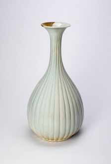 Bottle with Bamboo Fluting, Korea, Goryeo dynasty (918-1392), 13th century. Creator: Unknown