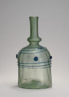 Bottle with Blue Trails, probably Syria, 12th century. Creator: Unknown
