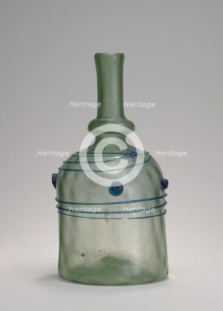 Bottle with Blue Trails, probably Syria, 12th century. Creator: Unknown.