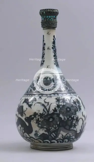 Bottle with Deer in Landscape, Iran, first half 17th century. Creator: Unknown.