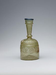 Bottle with Impressed Decorations, probably Iran, 10th-11th century. Creator: Unknown