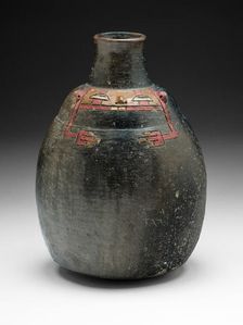 Bottle with Incised Geometric Figure, 650/150 B.C. Creator: Unknown