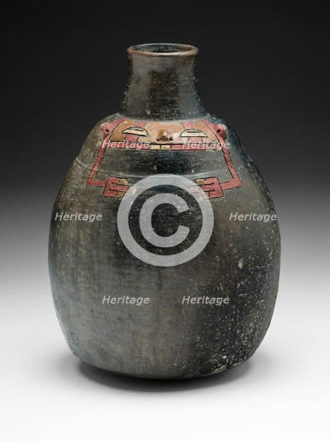 Bottle with Incised Geometric Figure, 650/150 B.C. Creator: Unknown.
