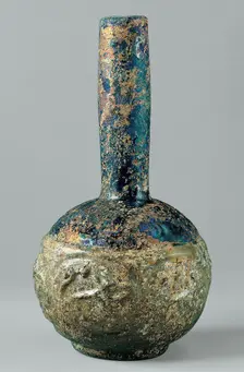 Bottle with Molded Designs of Animals, Iraq or Syria, 9th-10th century. Creator: Unknown